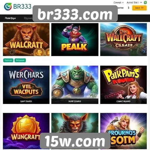 Principais jogos disponíveis no br333.com